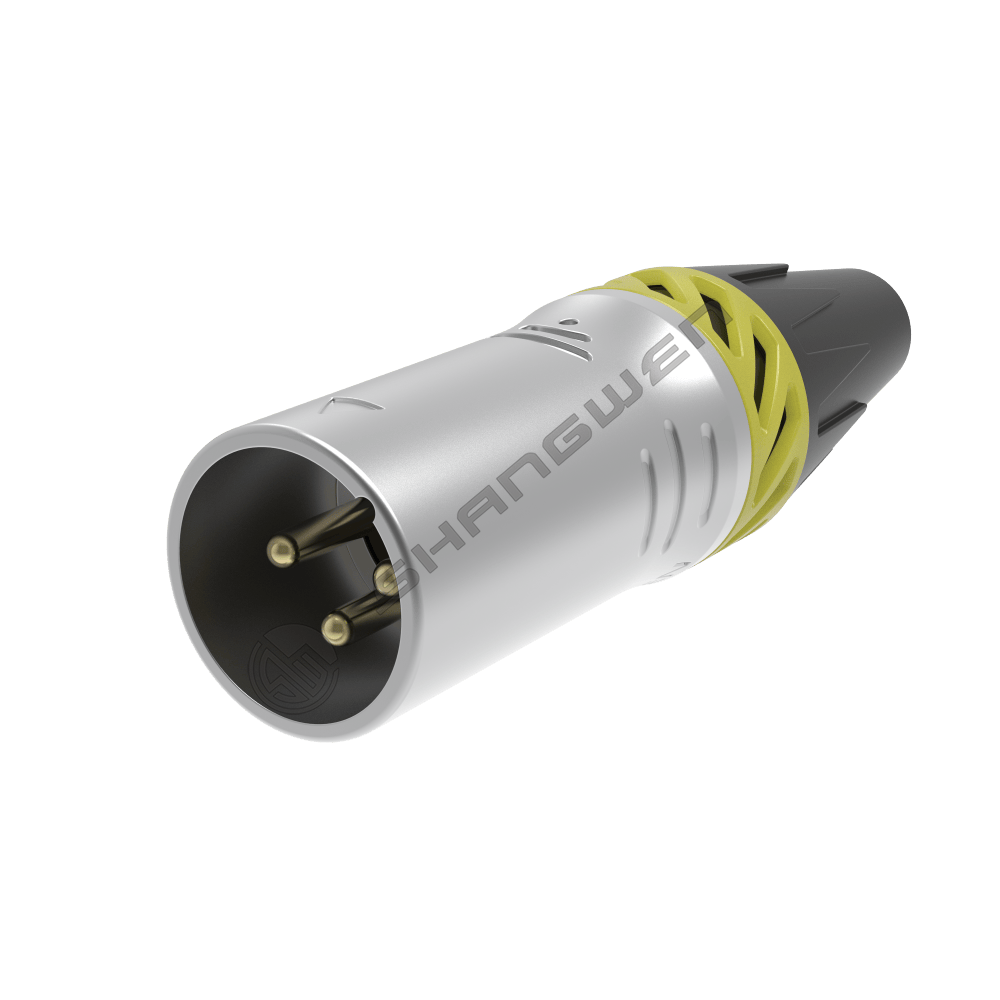 waterproof XLR 3pin  male plug(Silver)